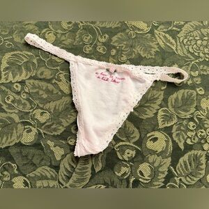 PINK Victoria’s Secret LoveShackFancy v string g string thong panty lace trim